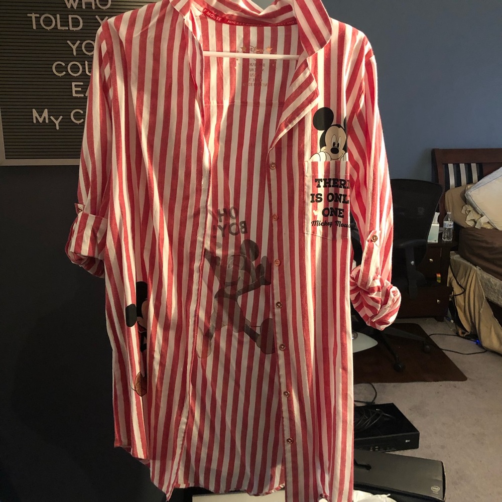 Disney Mickey Mouse button down